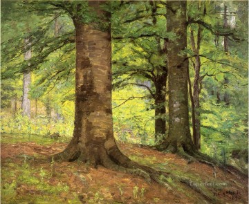 Steele Deco Art - Beech Trees Impressionist Indiana landscapes Theodore Clement Steele woods forest
